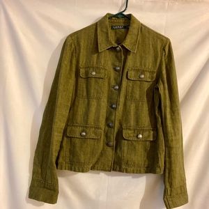Ralph Lauren Olive Green linen Jacket